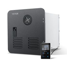VEVOR RV Tankless Water Heater, Instant Shower with 15 x 15 inches Black Door and Remote Controller, 42000BTU Optimized Comfort Performance Hot W