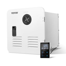 VEVOR RV Tankless Water Heater, Instant Shower with 15 x 15 inches White Door and Remote Controller, 55000BTU Optimized Comfort Performance Hot W