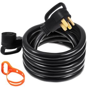 VEVOR 25 FT 50Amp RV Extension Cord NEMA N14-50P to N14-50R, 125 / 250V Heavy Duty STW 6/3+ 8/1 RV Power Cord, for EV Charging and RV Trailer Cam