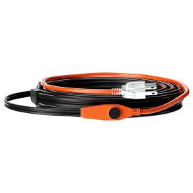 VEVOR Pipe Heating Cable, 12FT 7W/FT Heat Tape for Pipes with Built-in Thermostat, Water Pipe Heat Cable Protects PVC Hose