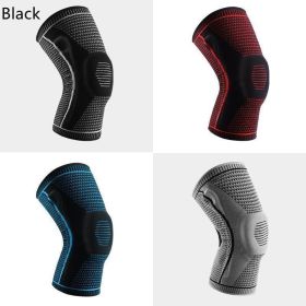Knee Pads For Sport Knee  Silicone Spring Patella Protector (Option: Black-2XL-1PCS)