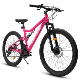 A26304 26 Inch All-Terrain Mountain Bike With Disc Brakes 21-Speed Drivetrain & Durable Carbon Steel Frame Ideal For Men And Women, Perfect For T (Option: A26304RED)