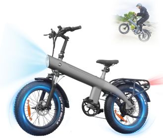 HX Q3 Electric Dirt Bike For Adults,2000W Powerful Motor E Bikes 7-Speed Disc Brake,31 MPH&60 Miles Range,20x4 Fat Tire,48V 20Ah Removable Batter (Option: Grey)