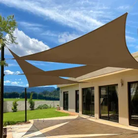10'X10'X14'Mocha HDPE Sunshade Sail (Option: Defaulttitle)