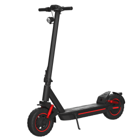 ES1024 Electric Bike -750W Motor, 48V 13AH Battery, 45-50KM Range, 30MPH Speed, 10-Inch Off-Road Tires, Dual Suspension, Drum Brake, Includes Fre (Option: Black)