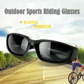 1 Pairs Motorcycle Sports Biker Riding Glasses Wind Resistant Eye Protection Sports Goggles Cycling Glasses Sunglasses Grey Color(TK/TMEU For Sel (Option: Defaulttitle)