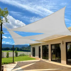 12'X12'X12' Light Grey HDPE Sunshade Sail (Option: Defaulttitle)